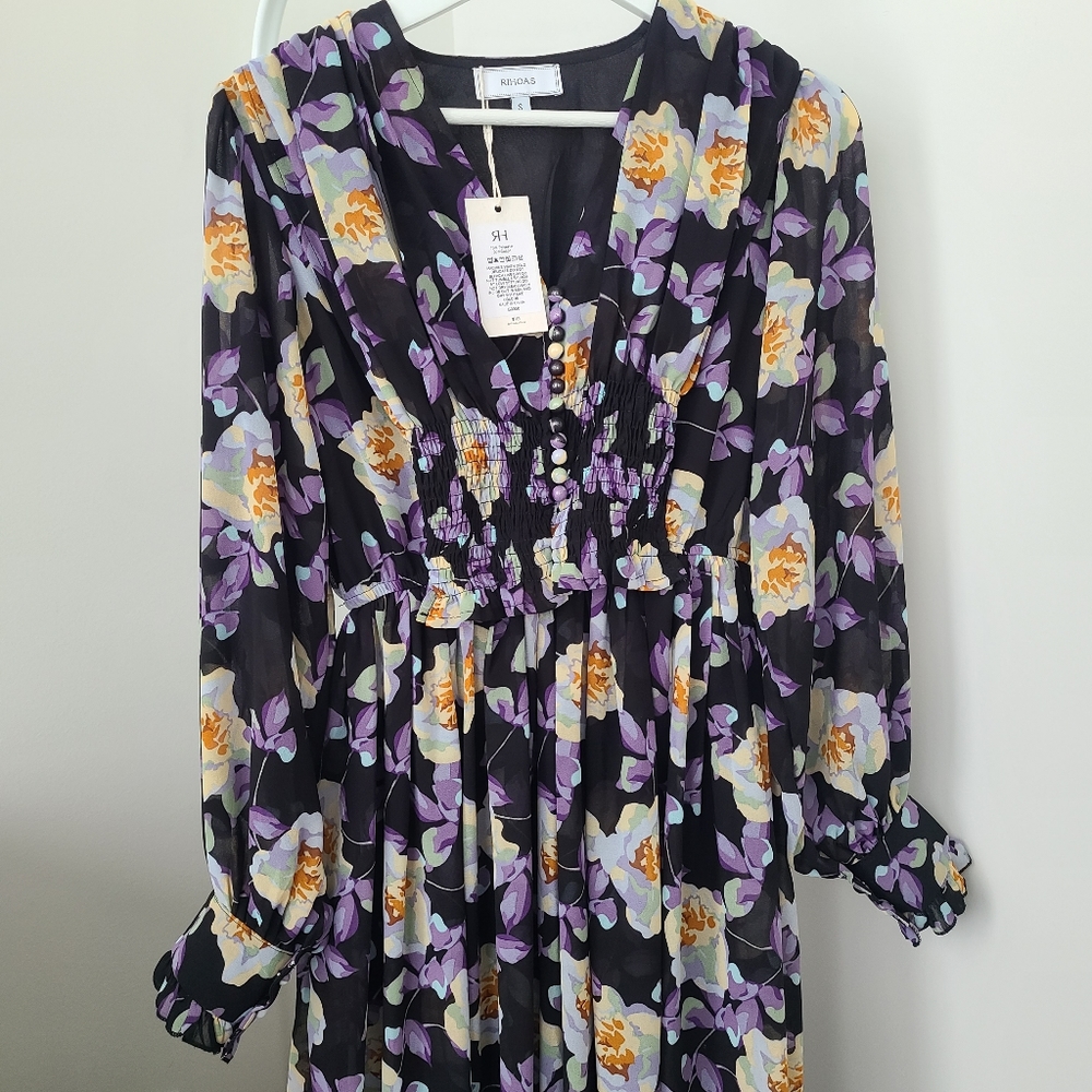 FLORAL RUFFLE DRESS - Picture 7 of 11